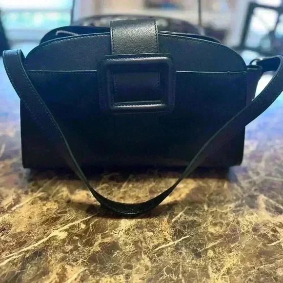 Divina Firenze Art Virginia Shoulder bag Black Genuine Leather Italy Hand Made - Picture 1 of 8